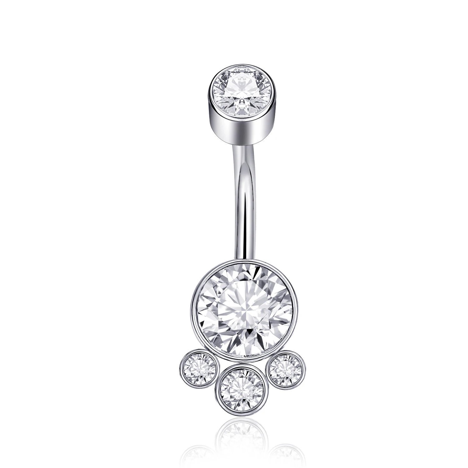 

Stainless steel belly rings push pin belly button rings for men and woman