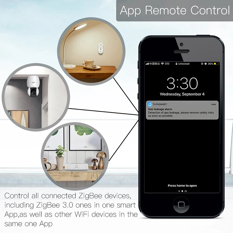 Good Quality Wifi Tuya Smart Life Smart Home Automation Scene System Zigbee 3.0 Gateway Hub Bridge Remote Control Tuya APP - ANKUX.COM