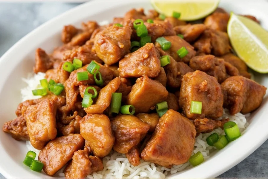 Colorful ginger pork stir-fry with assorted vegetables served over steamed rice