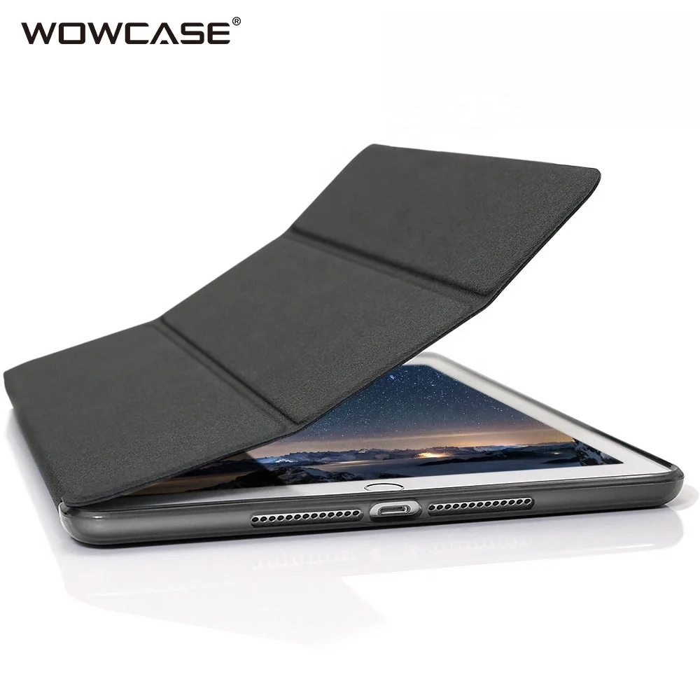 

Silicone Soft Back Panel Protective Tablet Cover Lightweight Ultra Slim Tuxture Leather Case for iPad 9.7