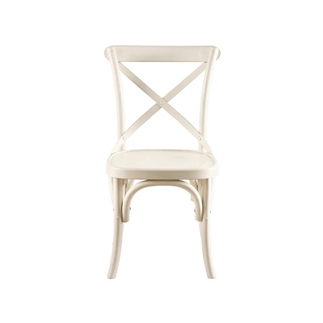 
european style high quality cross high back restaurant chair white solid wood dining modern custom 