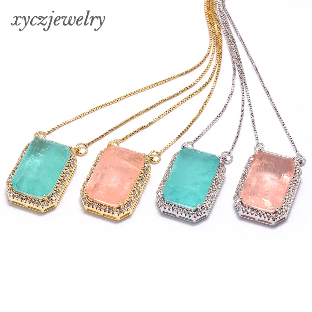 

2021 trending jewelry aretes fusion semi-precious pendant necklace, White