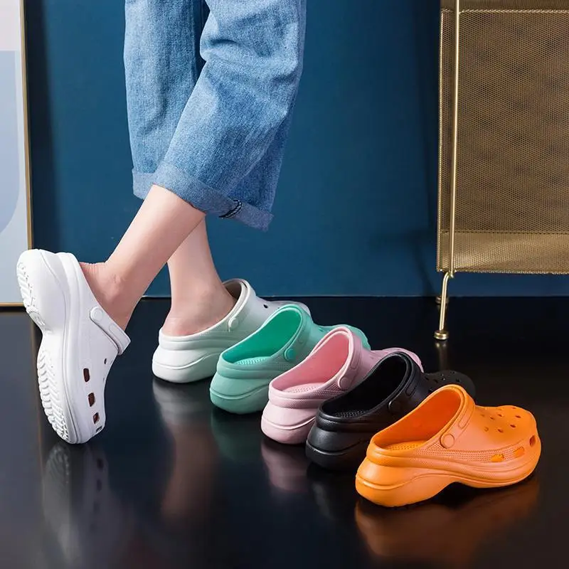 

2022 Factory Sale Unisex Beach Clogs EVA Outdoor Wading Shoes Platform DIY Decor Hole Sandals Slippers Mules For Women And Men