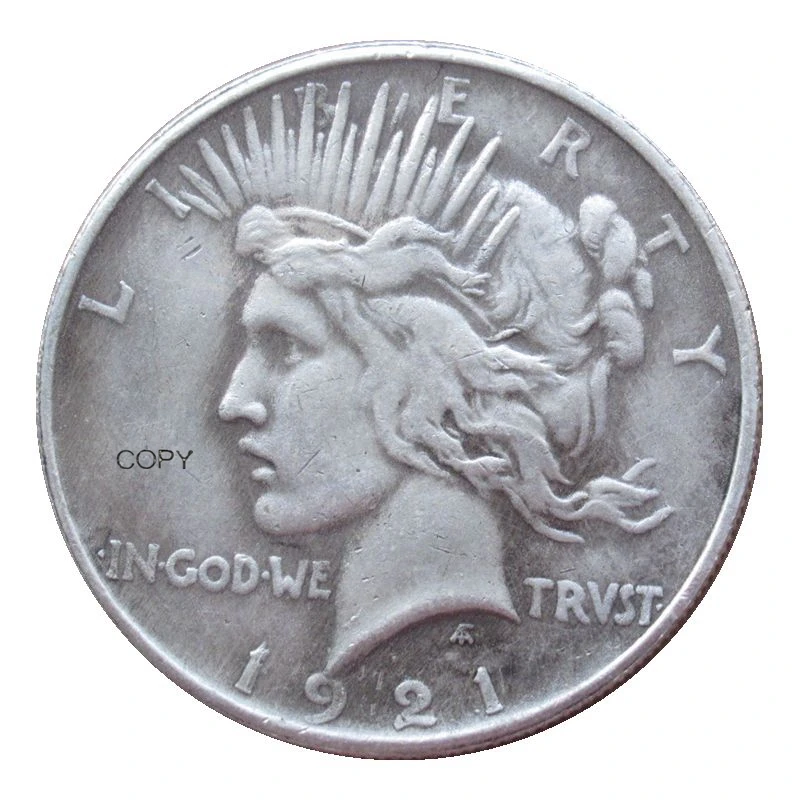 

US Peace Dollar (1921-1964)Two Face Head-To-Head Silver Plated Reproduction Coins