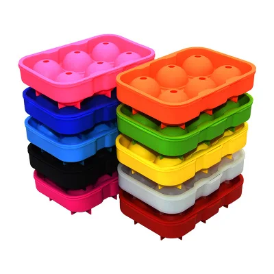 

6 cavity high quality best whiskey silicone ice ball tray maker mold, Pantone color