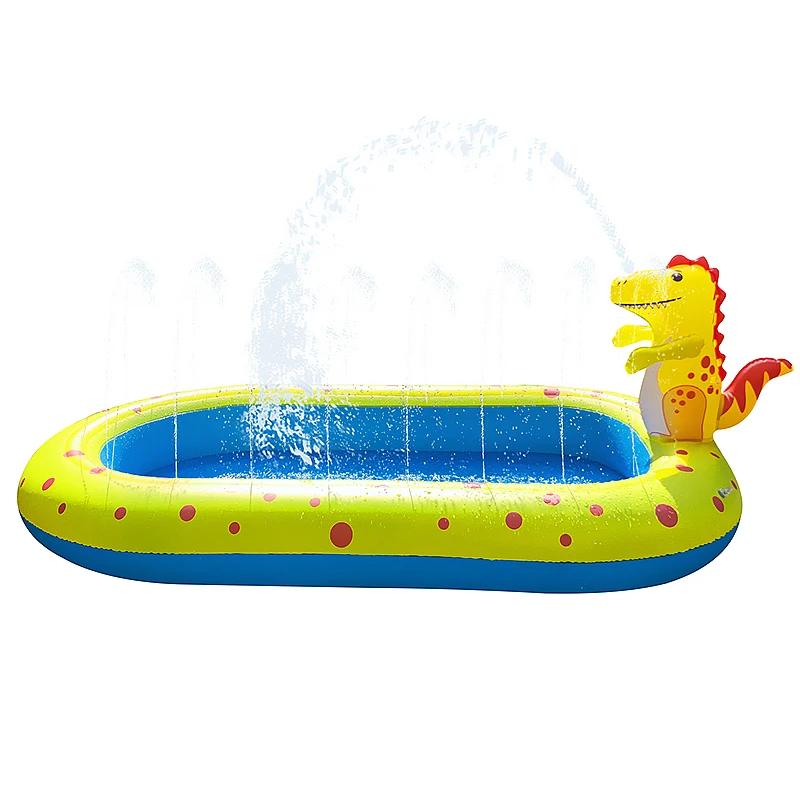 

Halunhi 66 inch PVC Inflatable plastic Sprinkler Play Swimming Pool for kids