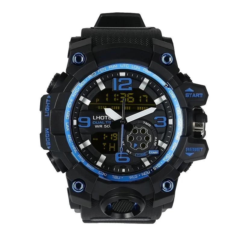 

Wholesale relojes de oro jam tangan digital jam tangan montre pour homme orologio digital Stop watch kol saati erkek