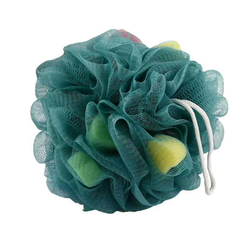 

Private Label Skin Care Products Adult Soft 50g Exfoliating Shower Flower Colorful Sponge Particles PE Mesh Bath Ball, Blue, pink, green, grey, brown
