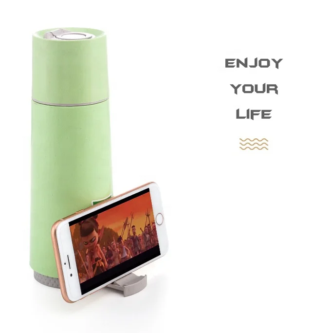 

Eco-friendly Bamboo Fiber Portable 304 Stainless Steel Flask OEM/ODM with custom logo Water Bottle Thermos