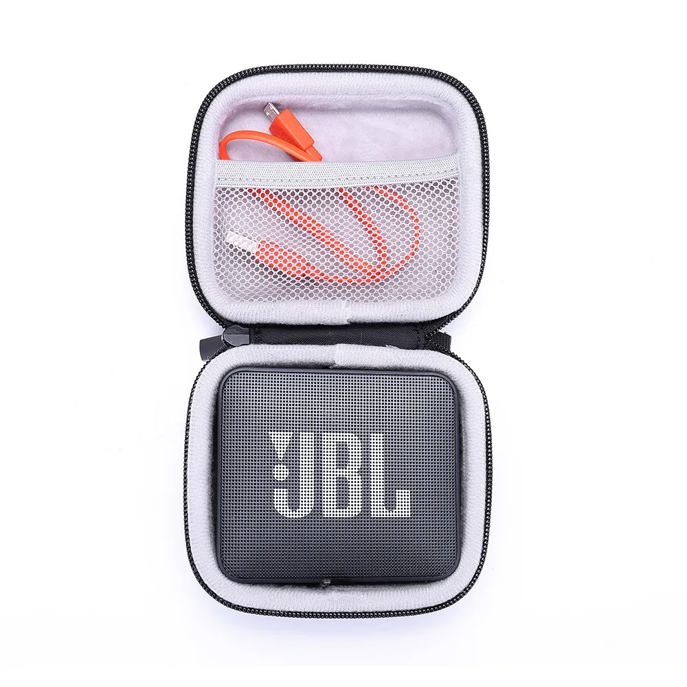 

EVA Case Compatible with JBL GO 2 Portable Wireless Waterproof Speaker,Travel Storage Bag Mesh Pocket for USB Cable and Charger, Black or custom