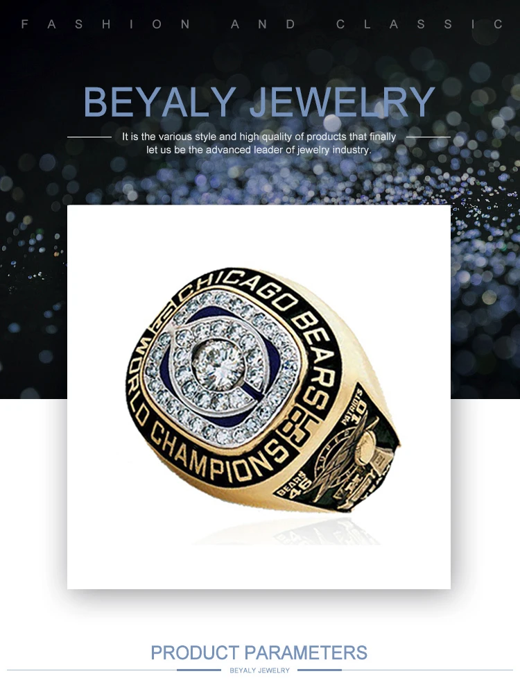 Source make your own unique rings customized jewelry 1985 Chicago Bears  championship ring on m.