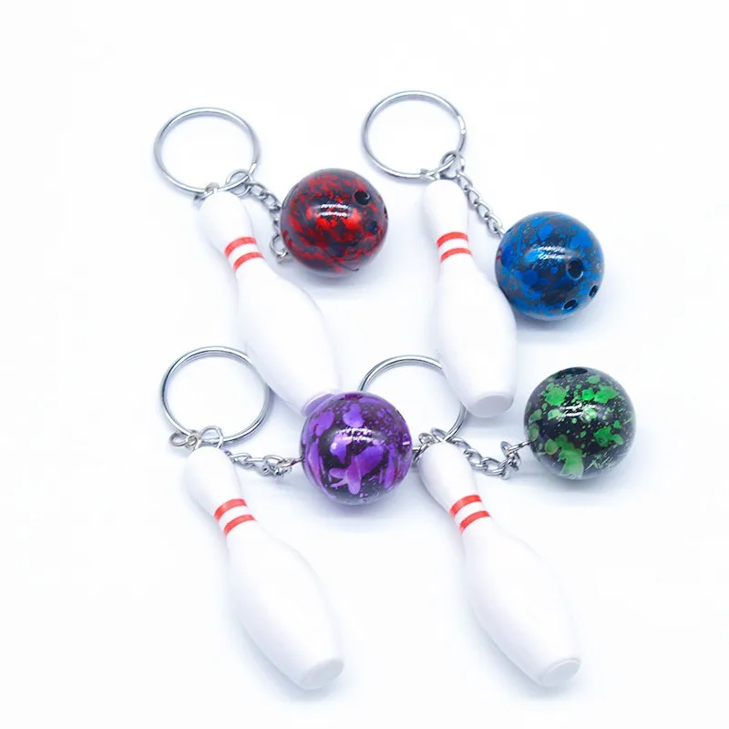 

Bag Charm Bowling Ball And Pin Keychain Key Chain Ring Party Sporting Bowling Souvenir Event Bowling Pin Keychain