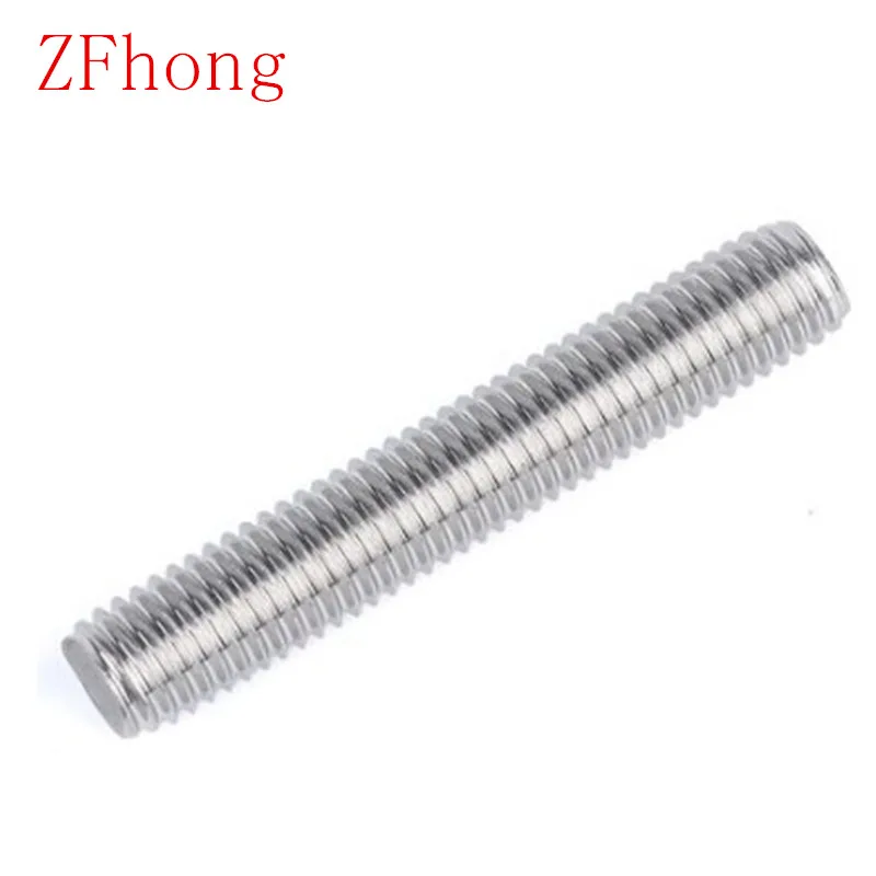 

50pcs/lot M3 M4 M5 M6 304 stainless steel thread rod ends bar length 20 to 150mm