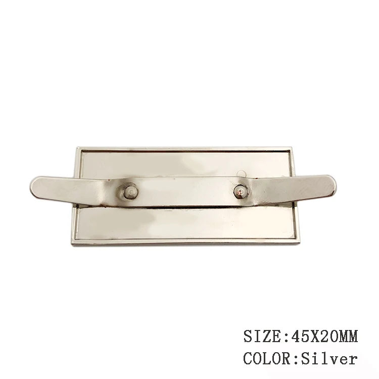 Factory Price Design Metal Label Bag Hardware Silver Engraved Logo Metal Plate Tag For Handbags