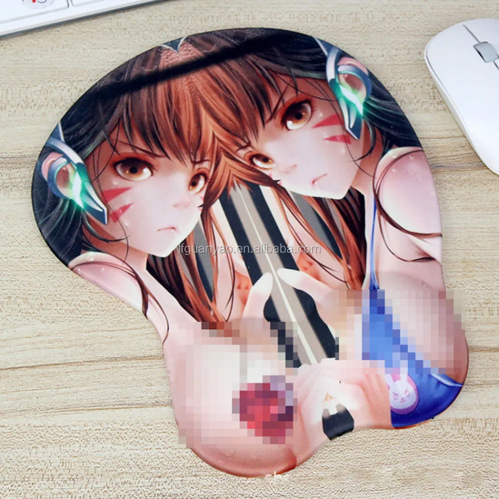 3D animation breast mousepad wrist hand rest mouse silicone mouse pad tacti...
