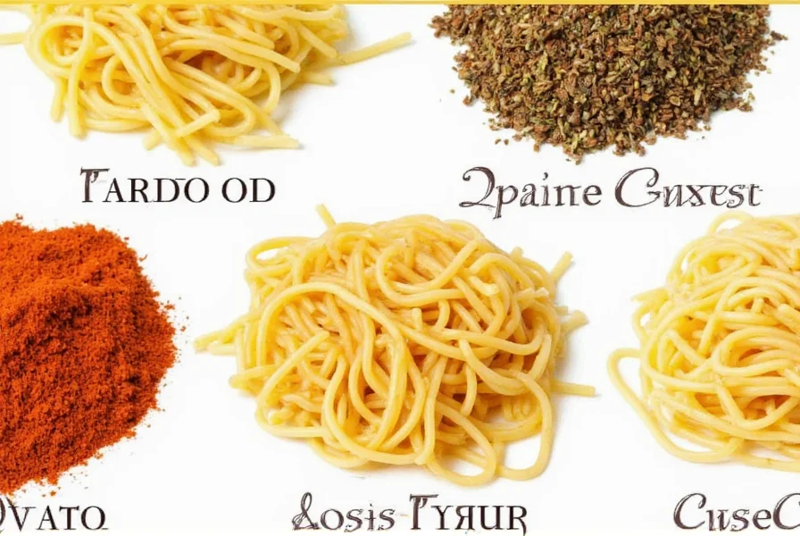 Pasta dish with seasoning