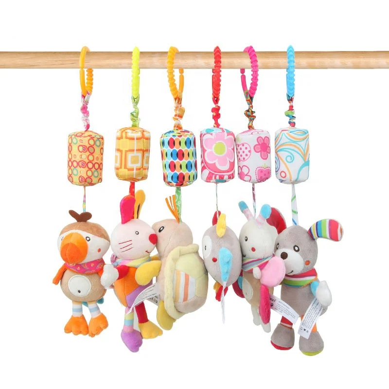 

Rattle Toys For Baby Cute Puppy Bee Stroller Toy Rattles Mobile For Baby Trolley 0-12 Months Infant Bed Hanging Gift, Owl ,rabbit,puppy,bee,bird ,tortoise