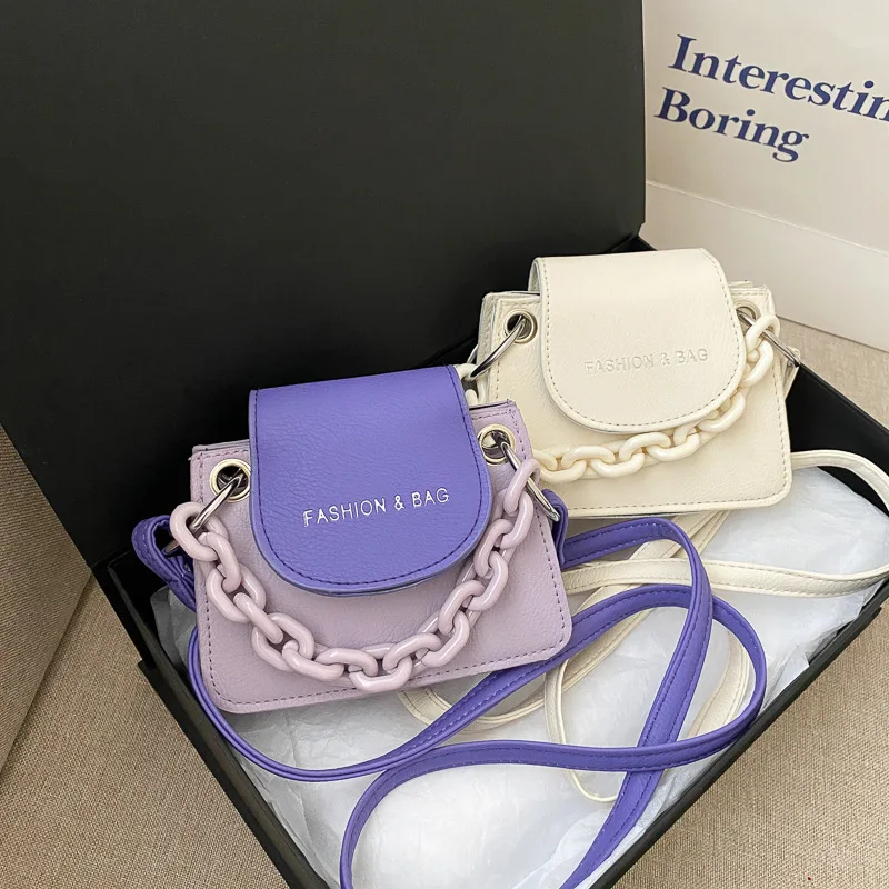 

Fashion Trending Chic Pu Leather Small Handbags Single Shoulder Chain Bag Mini Purse, Accept customizable