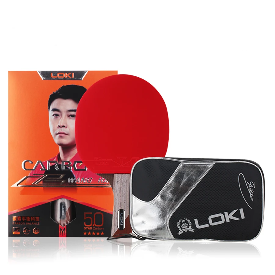 

LOKI 5 star 5ply structure Kiri wood professional table tennis racket with ITTF table tennis rubber