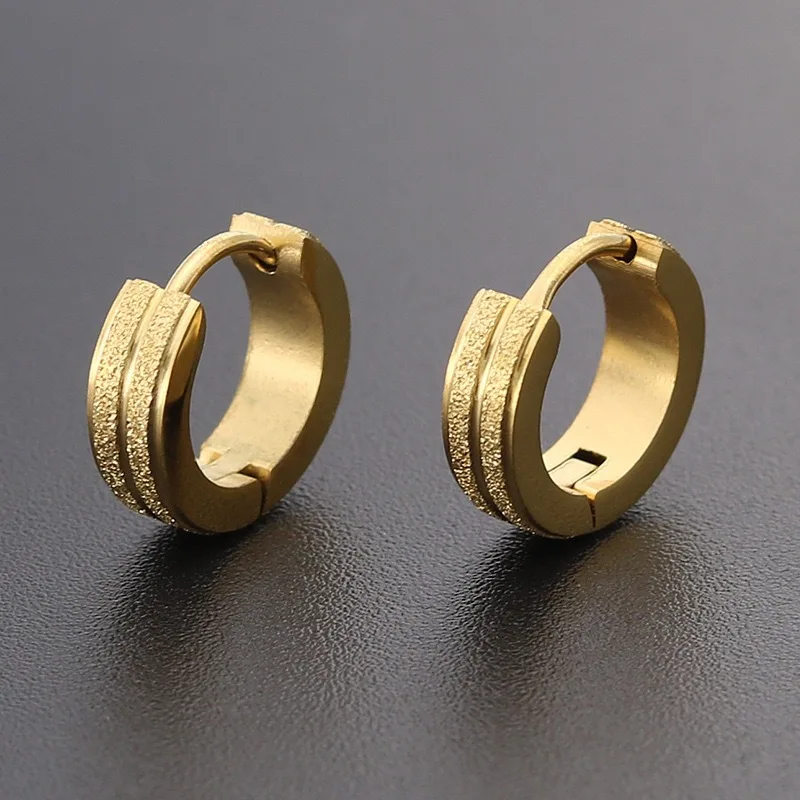 

Wholesale Fashion Accessories Gold Plated Huggie Earrings Stainless Steel Round Huggies Earring For Women