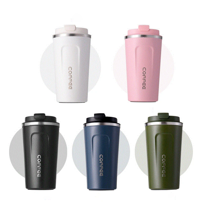 

Tumbler with Lid Insulated Coffee Travel Mug Double Wall Stainless Steel Coffee Cup for Tea and Beverage water bottle, White, pink, army green, blue, black