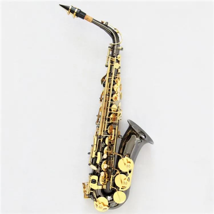 

Black saxophone black nickel plated saxophone Chinese Eb colorful alto saxophone wholesale gold keys saxofon alto