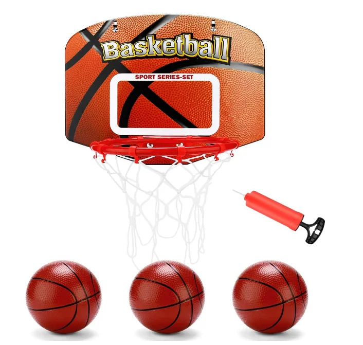 

Wholesale Mini Basketball Hoop over the Door and wall kids basketball toys with 2 balls Christmas birthday gifts