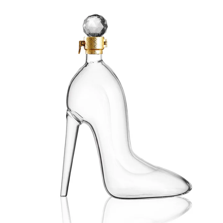 

350ml high-heeled shoes sparkling wine glass bottle, Clear