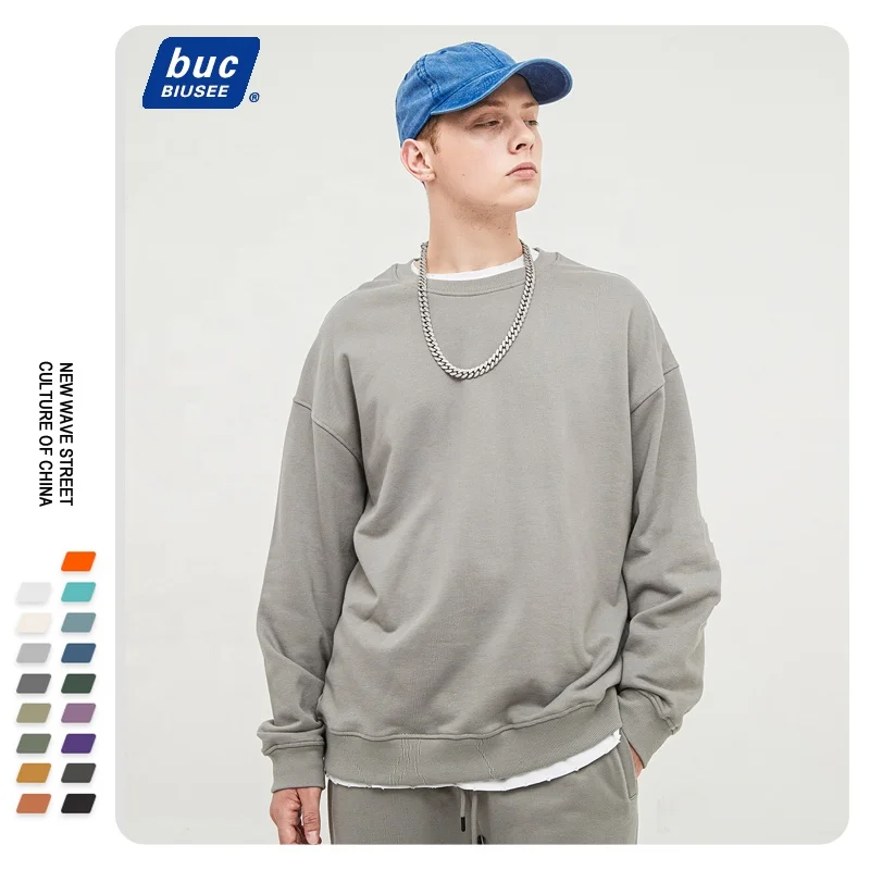

Wholesale Custom Made Printed Unisex Sweatshirt Custom Embroidery Crewneck Oversize Men Sweatshirt, Customized color