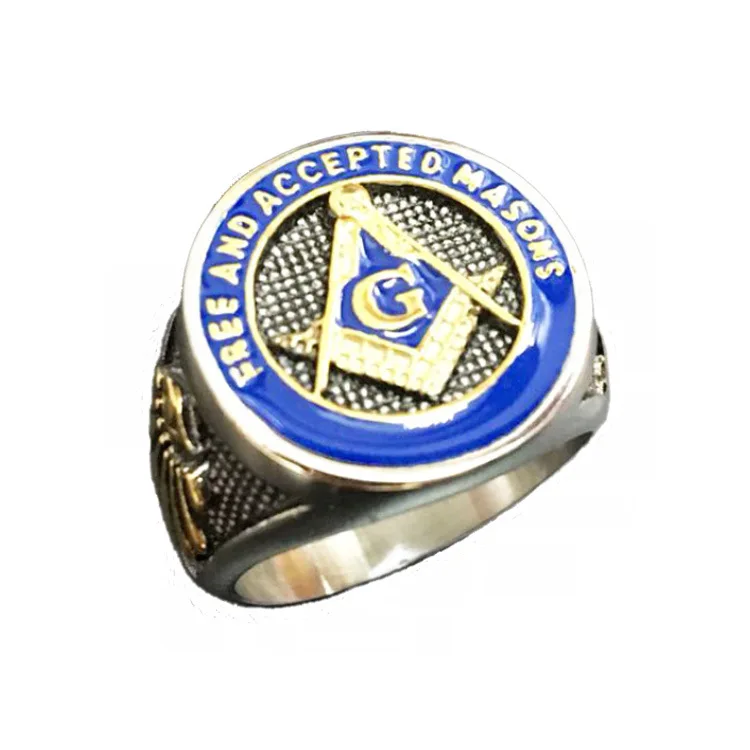

Free and Accepted Masons Freemasonry Vintage Religious Fashion Rings For Men Jewelry Titanium Stainless Steel Ring, Gold,silver