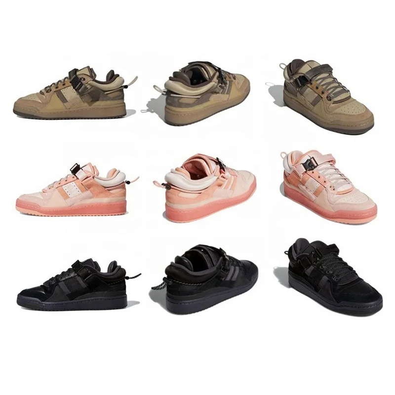 

2021 classic top quality forum low men's and women's Bad Bunny Pink Easter Egg Back to School brown Black outdoor casual sneaker