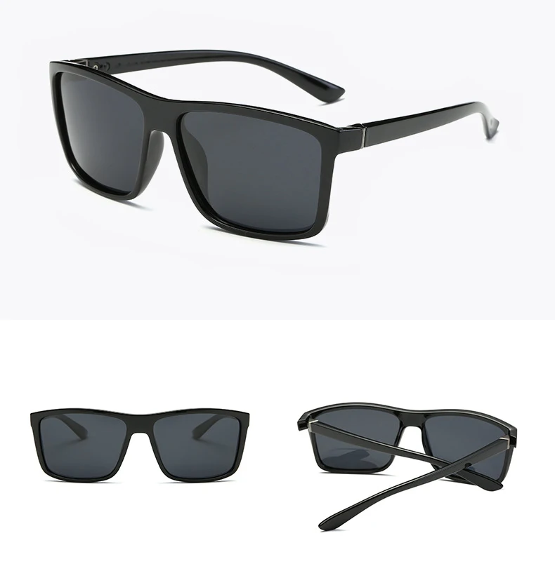 

classical black polarized custom logo plastic sunglasses for men, Custom colors