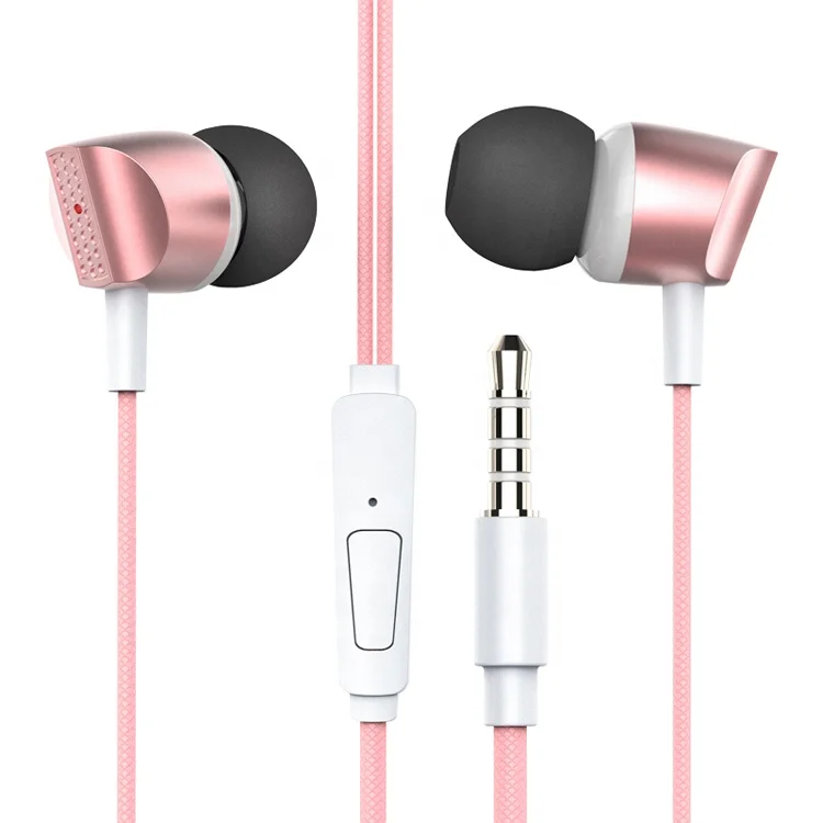 

3.5mm Plug Stereo Bass Wired In Ear Handfree Earphone With Mic Microphone Champ for iphone Vivo Oppo xiaomi redmi Mobile Phone