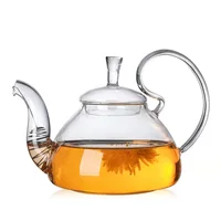 

Handmade Custom Glass Tea Drinking Pot With Lid And Handle For Family