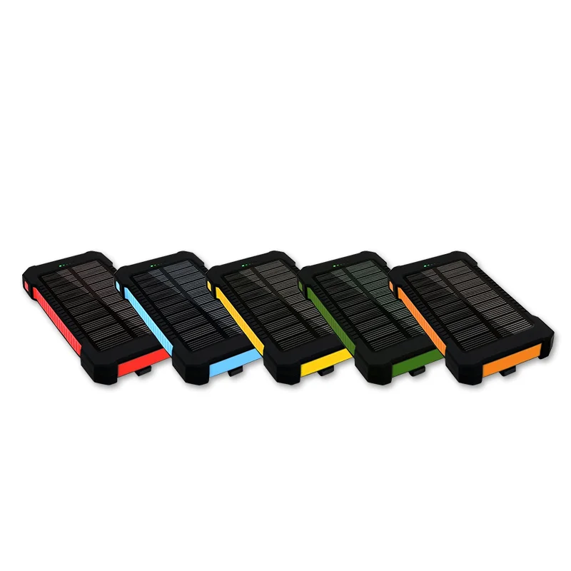 

Waterproof wireless solar battery charger power bank camping dual interface solar power bank