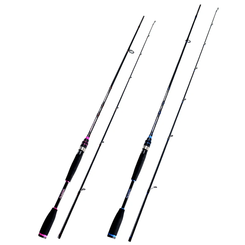 

Carbon pole ML action rod fishing baitcasting rod, Red and blue