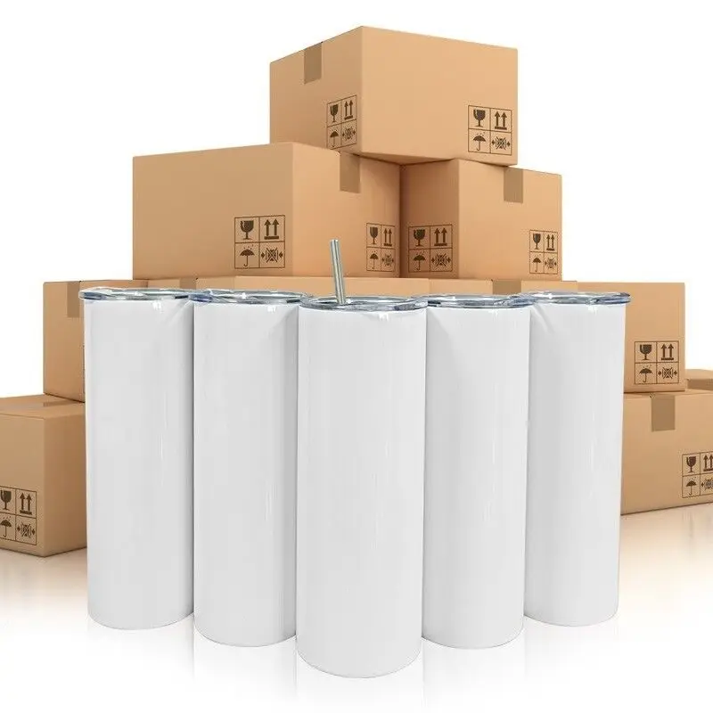 

Hot OEM Sublimation Blank Heat Press 20oz Stainless Steel Skinny Straight Tumbler for Home
