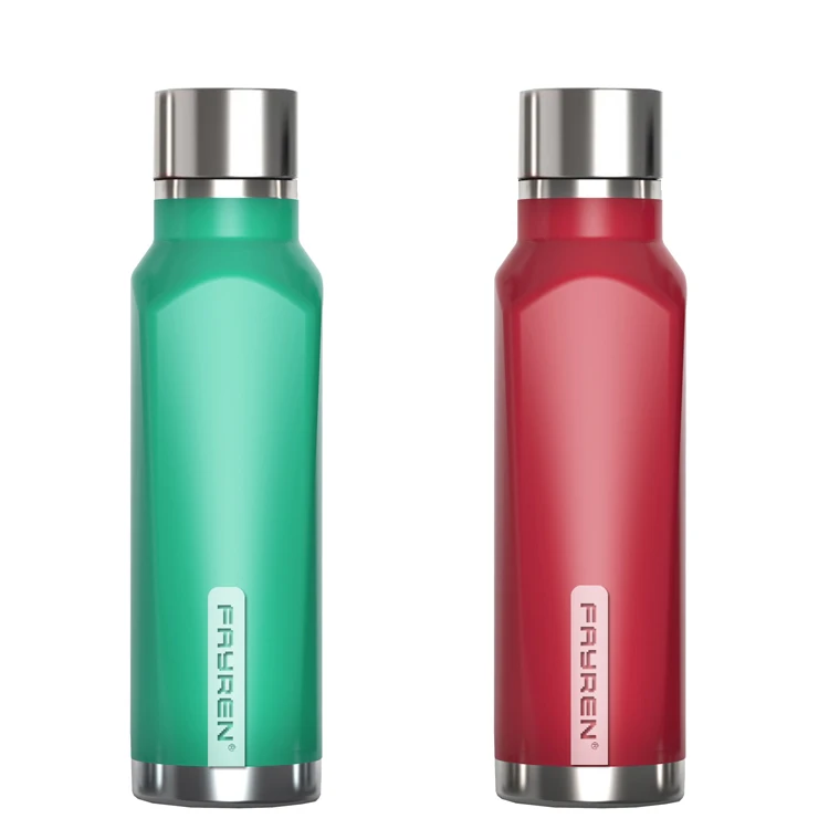 

2021 New Custom Logo Promotional square vacuum Stainless Steel insulated Water Bottle with Different Lids, Customized color
