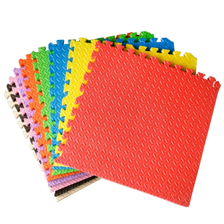 

eva foam locking floor tiles puzzle tiles for gym fitness floor mat equipment high quality waterproof eco friendly, Customized color