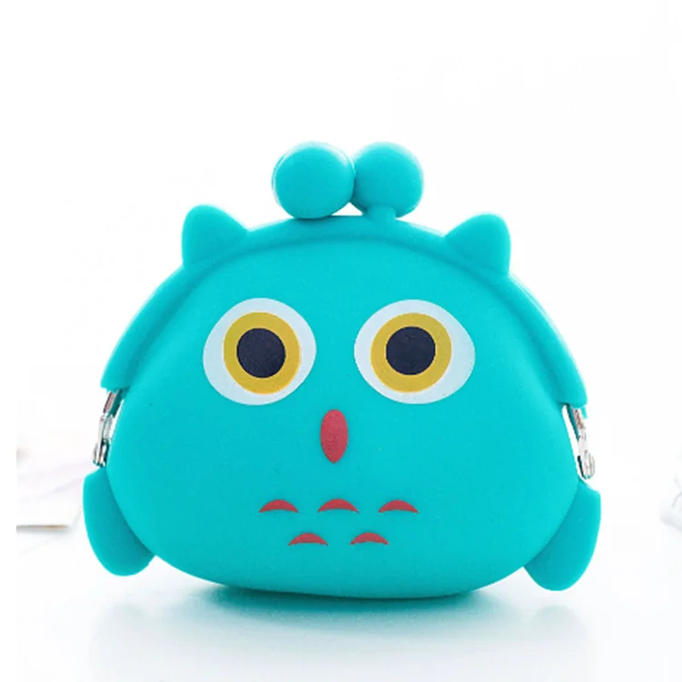 
Wholesale Colourful Cartoon Kids Children Mini Purse Bag Soft Silicone Coin Purse 