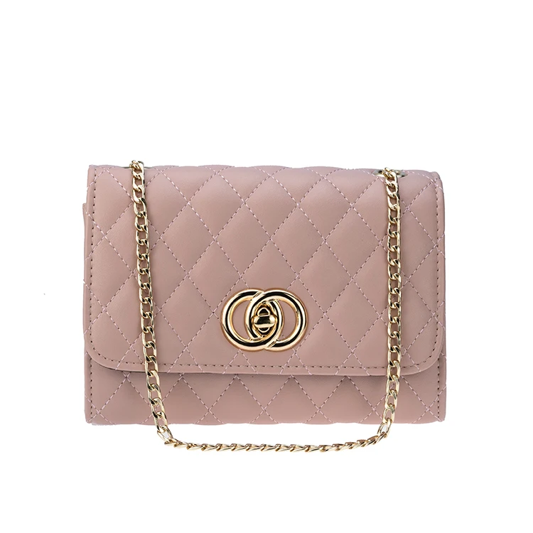 

Vintage style fashion lock high quality PU leather women handbags
