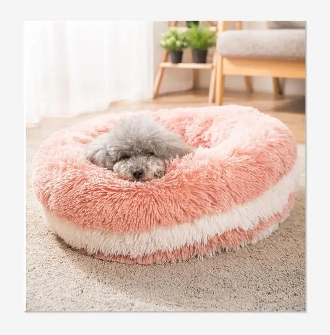 

Comfortable pet deep sleep bed sweet cute INS Hot! stored winter wholesale round dog cat pet bed