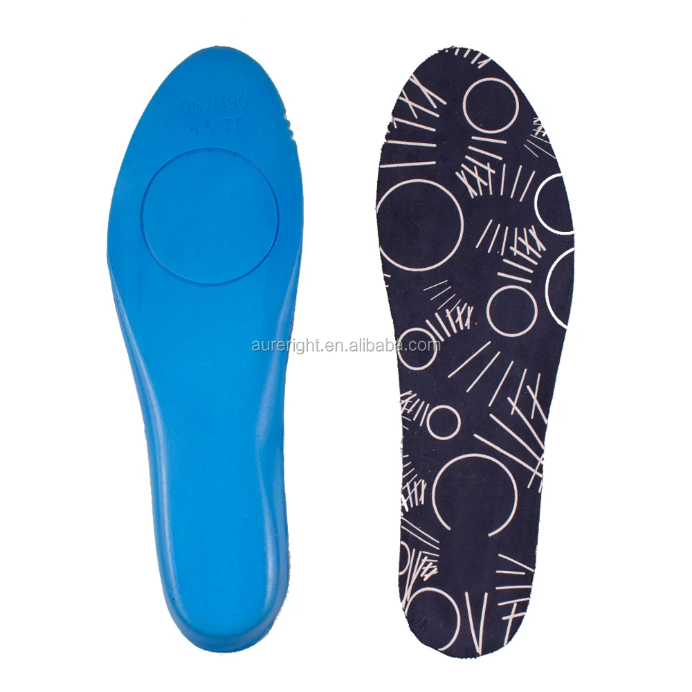Custom printed logo high resilience shoe insole with mesh fabric