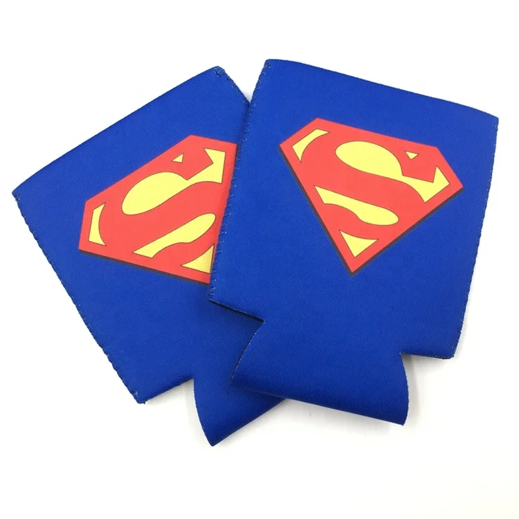 
Full Sublimation Printed Custom Logo 3mm Neoprene Foldable Beer Can cooler 