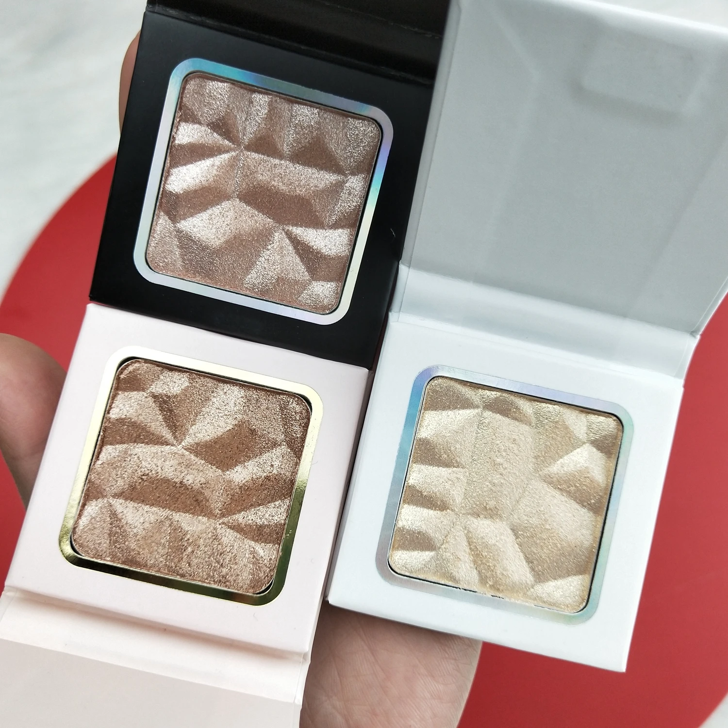 

8 color Single Pink white black Color Loose Powder Highlighter cosmetics Private Label Pressed Bronzer Highlighter Makeup