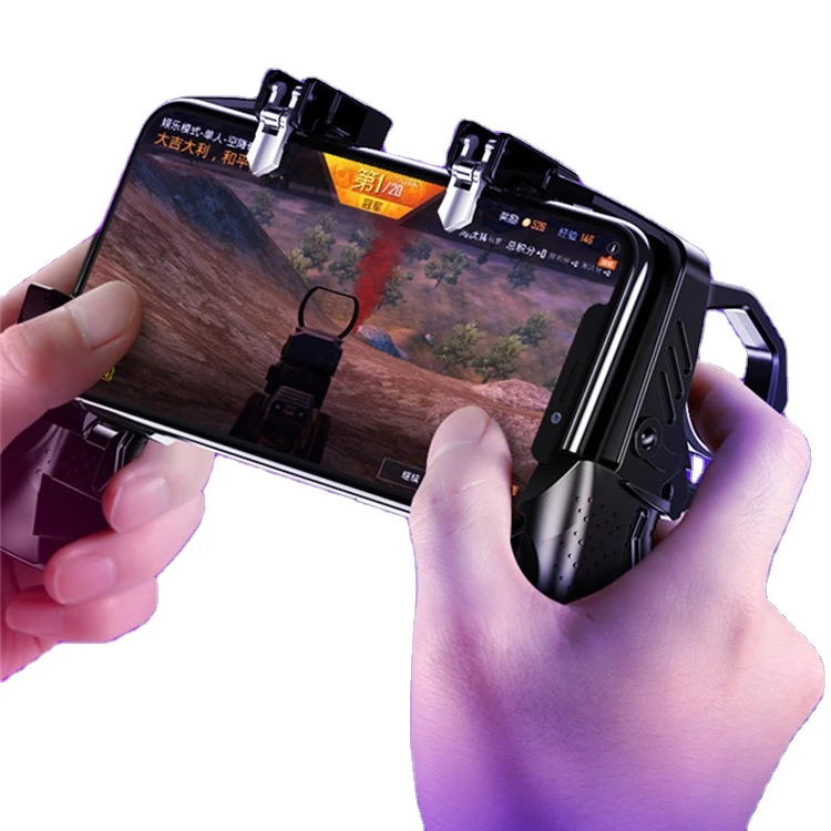 

PUBG Mobile Game Controller K21,Red and Blue,L1R1 Fire Trigger L1 R1 Shoot Aim Button for Android iPhone mobile joystick