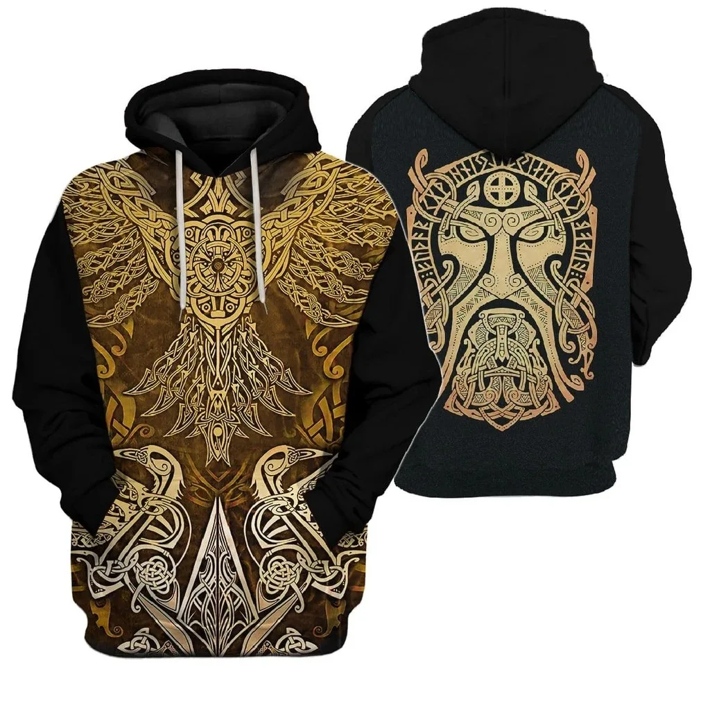 

ecowalson Viking Odin Tattoo 3D Printed Men hoodies Harajuku Fashion Hooded Sweatshirt Autumn Unisex Street hoodie sudadera