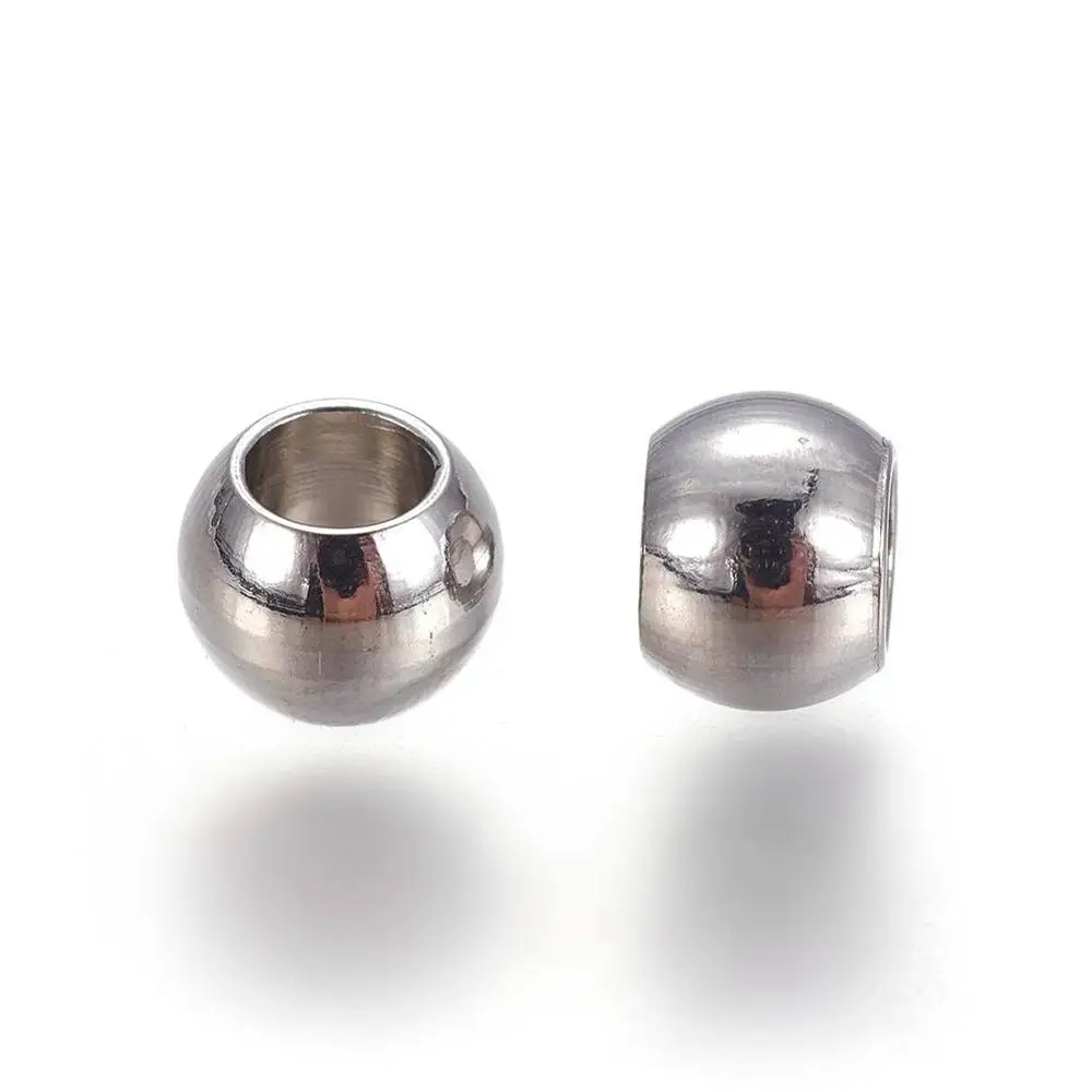 

Pandahall 4mm Round 304 Stainless Steel Bead Spacer, Stainless steel color