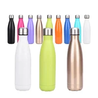 

17 ounce Eco-Friendly double wall stainless steel insulated cola shape vacuum thermal sports chilly water flask keep cold 24hrs
