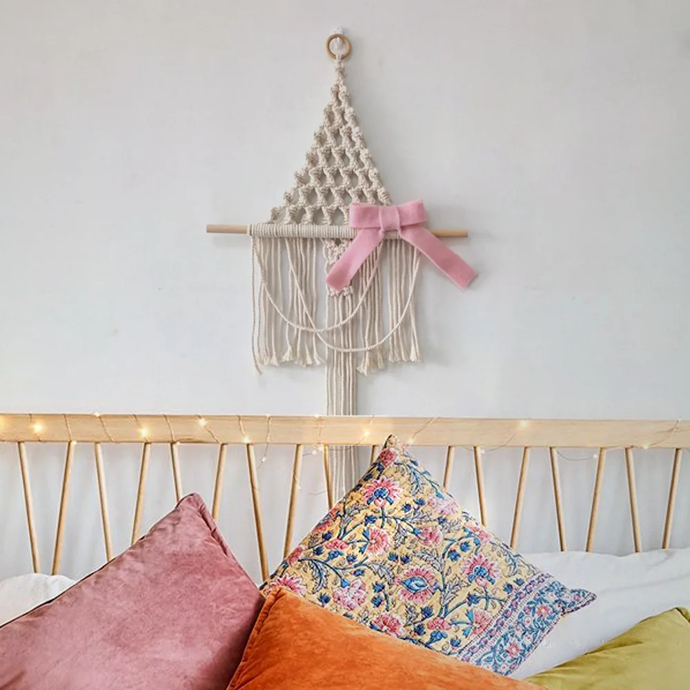 

New Hademade Woven Christmas Tree Shape Wall Hanging For Home Decoration